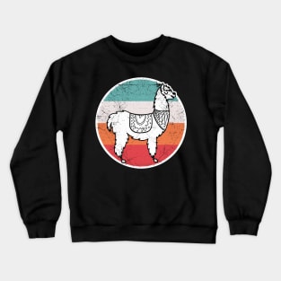 Vintage Retro Llama Crewneck Sweatshirt